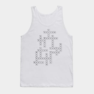 (1912APOM) Crossword pattern with words from a famous 1912 science fiction book. Tank Top